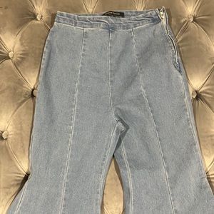 Denim crop pant